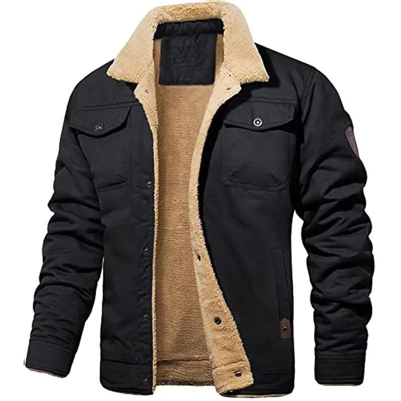 Men's  Lapel Military Multi-pocket Jacket Coat Cotton-padded Jacket Autumn And Winter Cjdropshipping