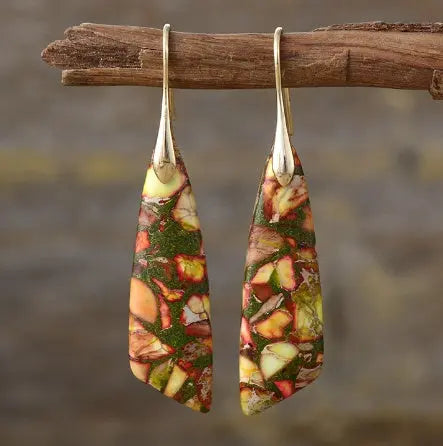 Bohemian Emperor Stone Geometric Pendant Earrings Cjdropshipping