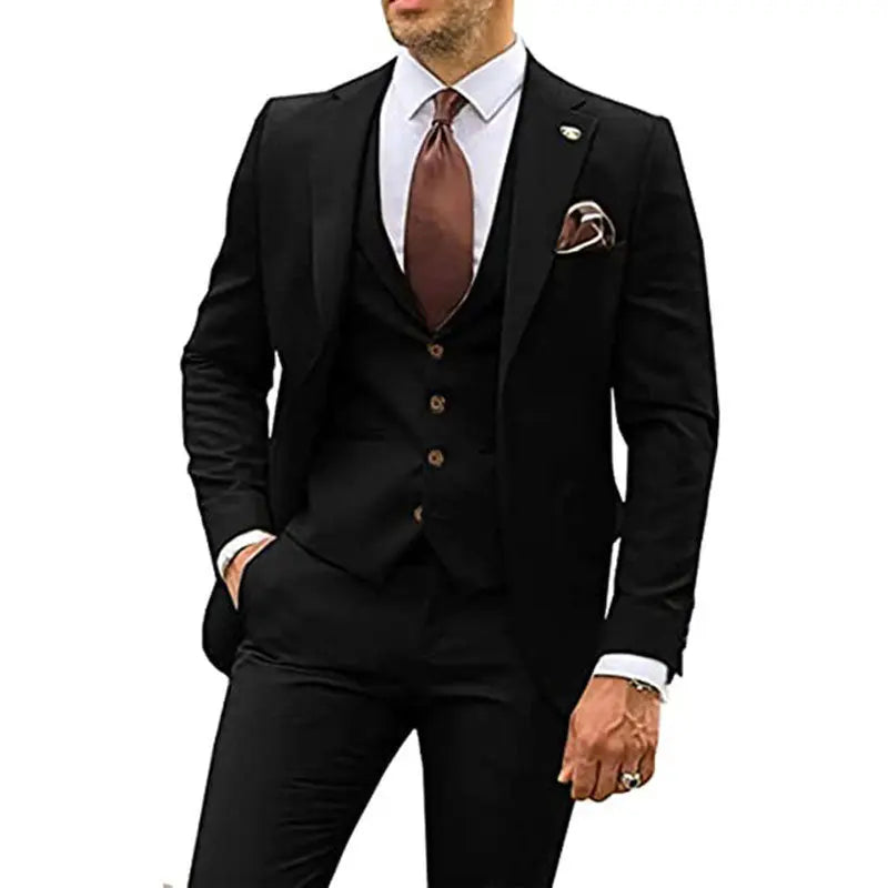 Men's Fashion Casual Slim Suit Three Pieces Cjdropshipping