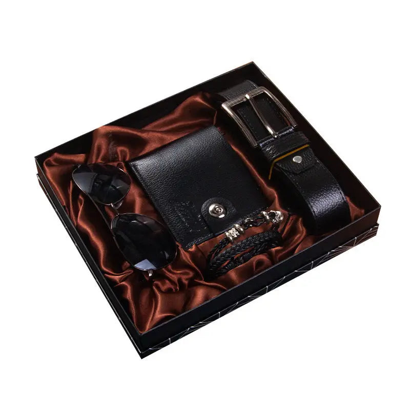 Men's Gift Set Wallet Belt Bracelet Sunglasses Cjdropshipping