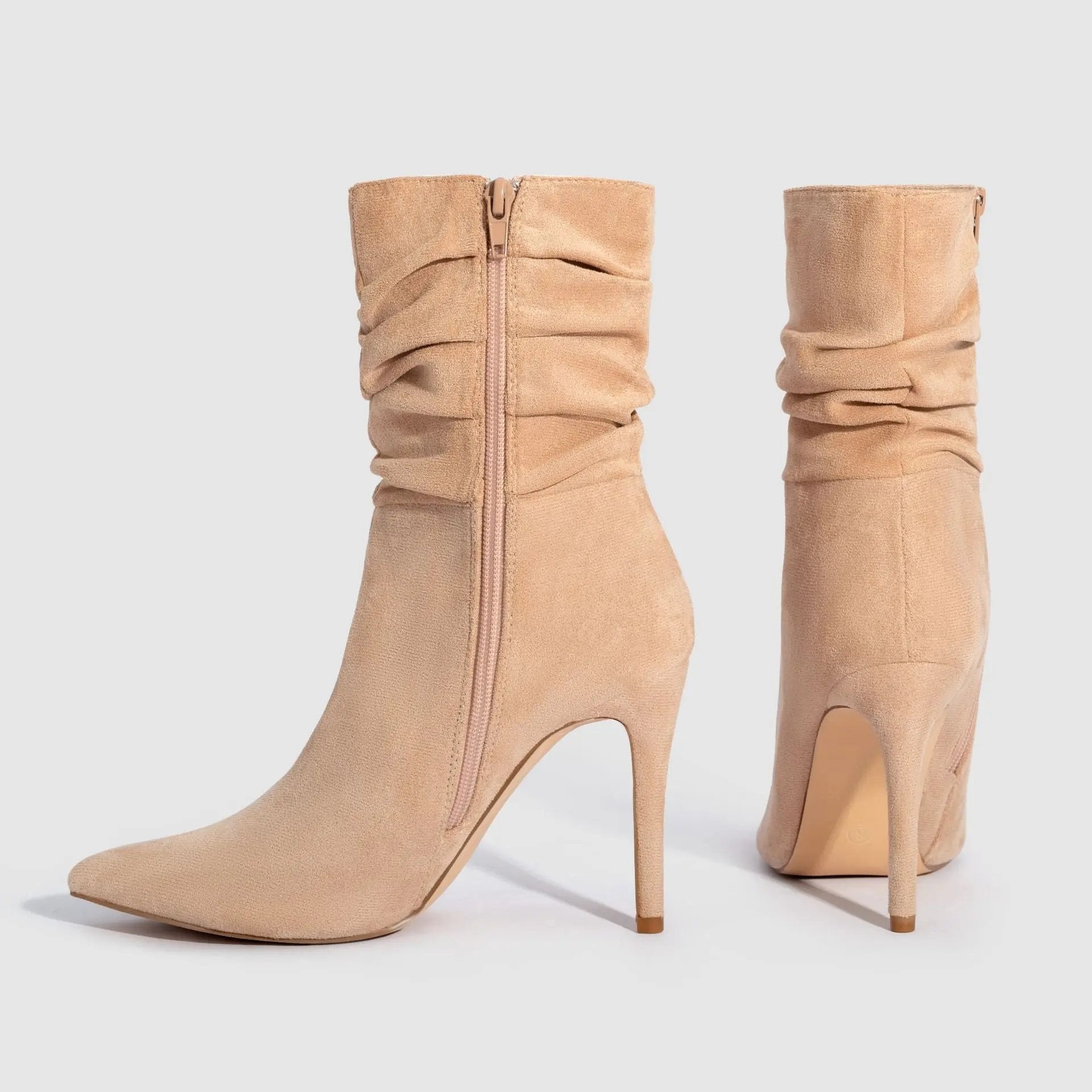 Women's Fashion Suede Pointed High Heels Boots Cjdropshipping