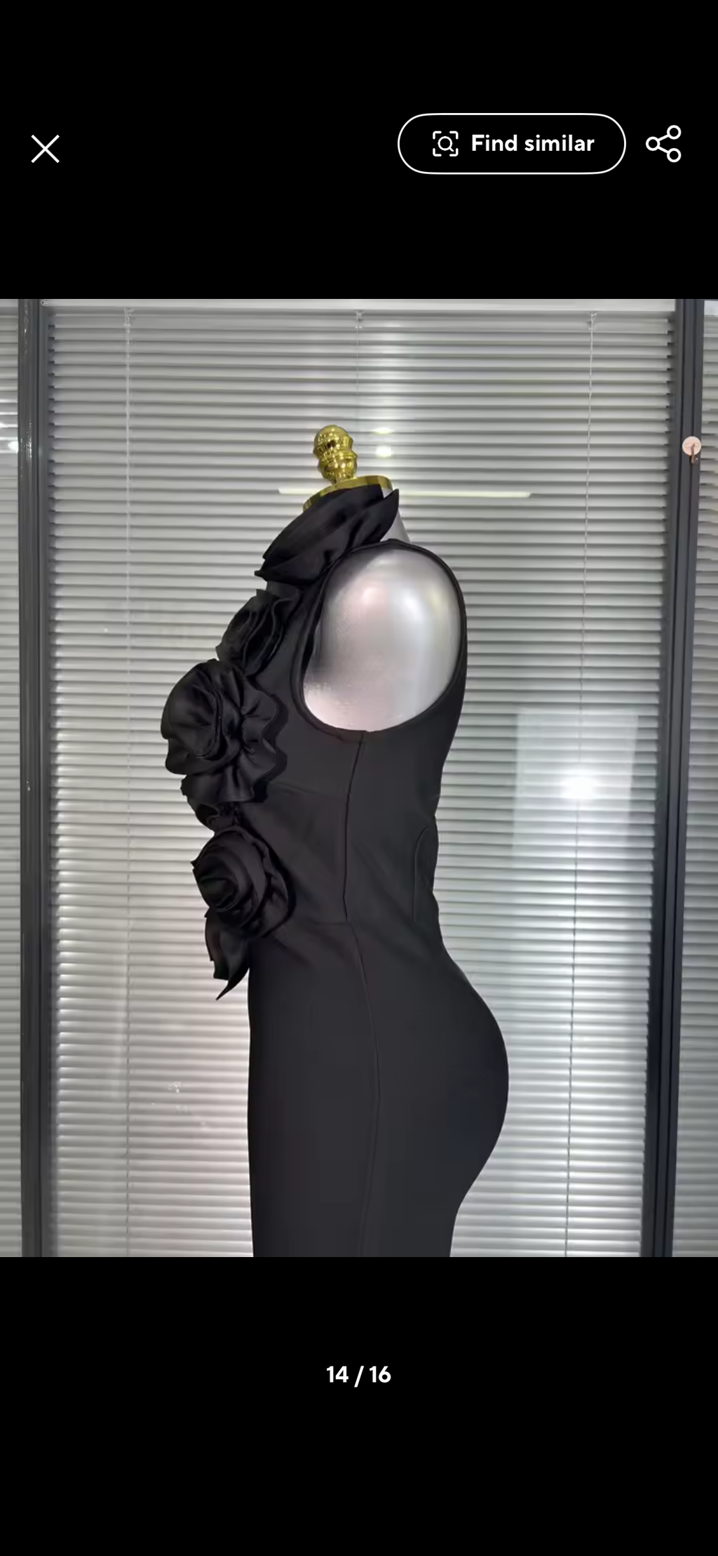 3D Rose V-Neck Bandage Dress & Earrings | Gala Outfit