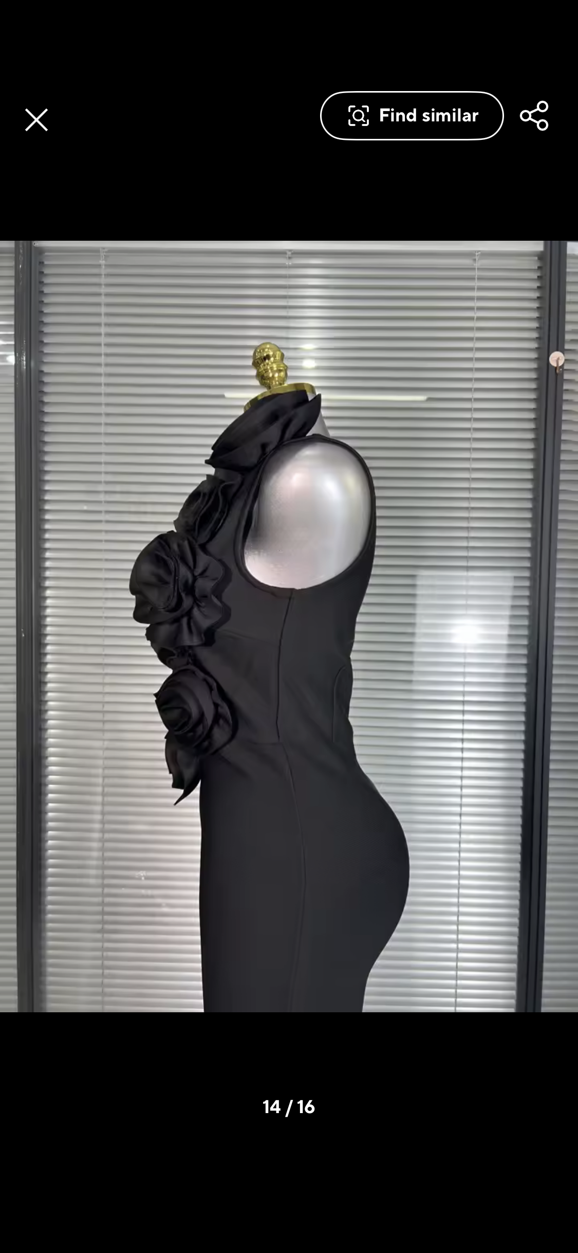 3D Rose V-Neck Bandage Dress & Earrings | Gala Outfit