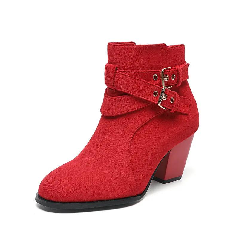 Women's Ankle Boots New Fashion Ankle Boots Comfortable Suede Cjdropshipping