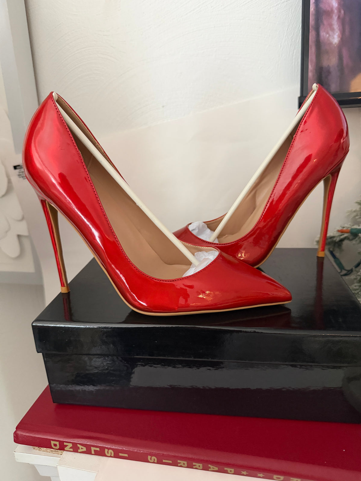 Laser Red  Stiletto Pumps