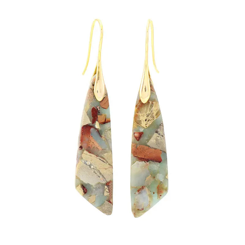 Bohemian Emperor Stone Geometric Pendant Earrings Cjdropshipping