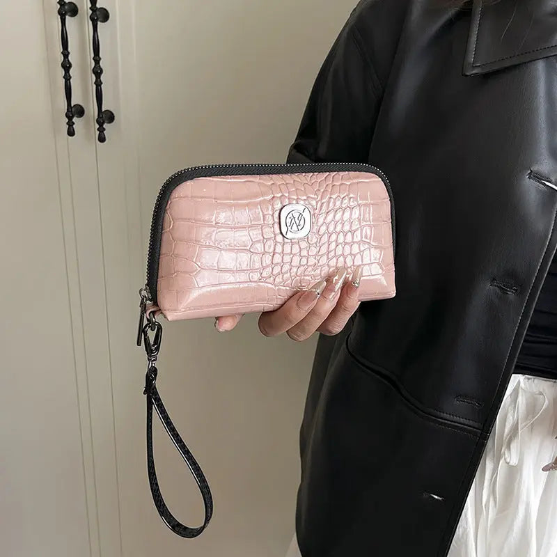 Hand-held Crystal Bamboo Pattern Exquisite Mobile Phone Bag