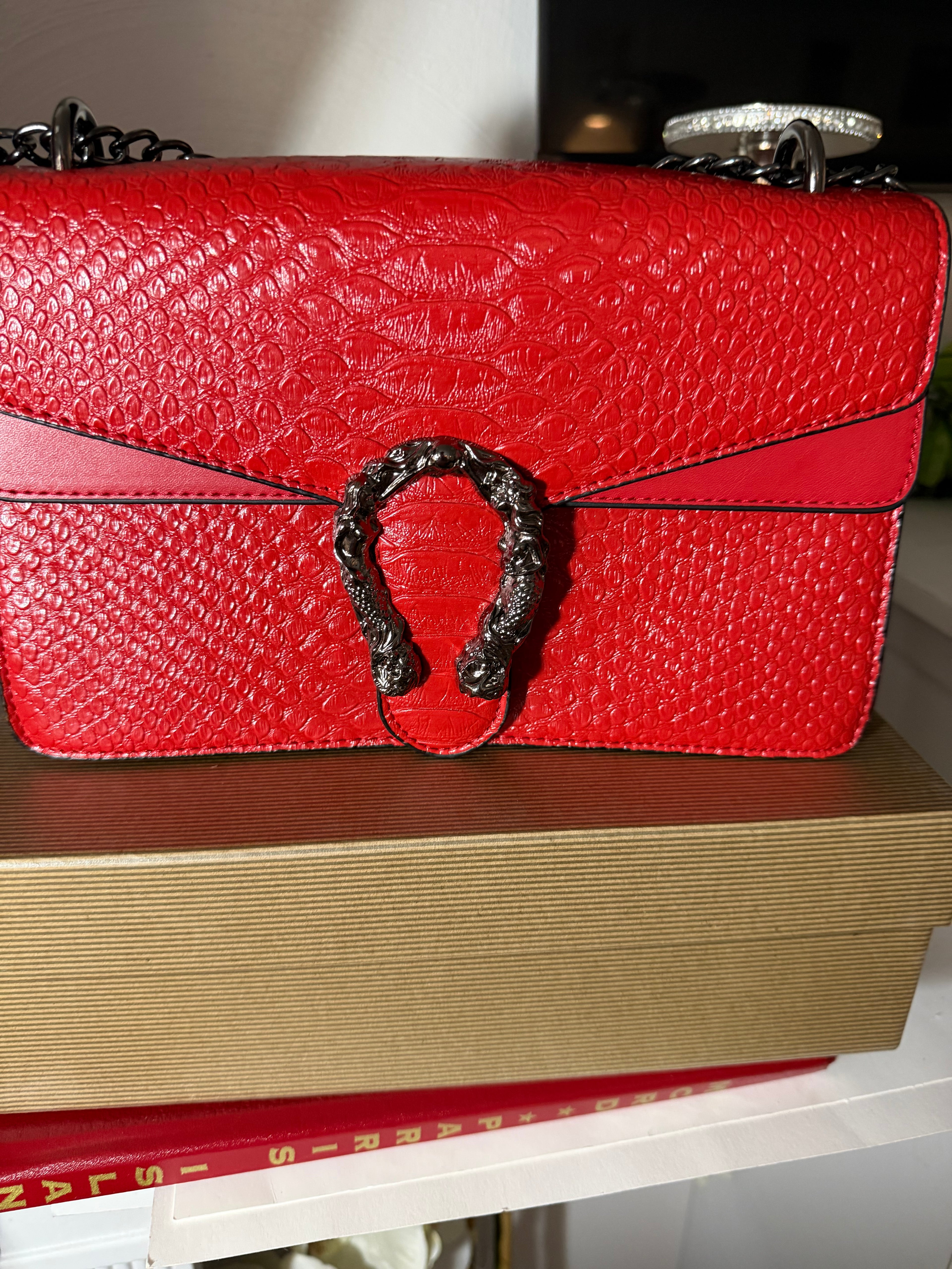 Snake print Embossed Dionysus Inspired Crossbody Shoulder Bag