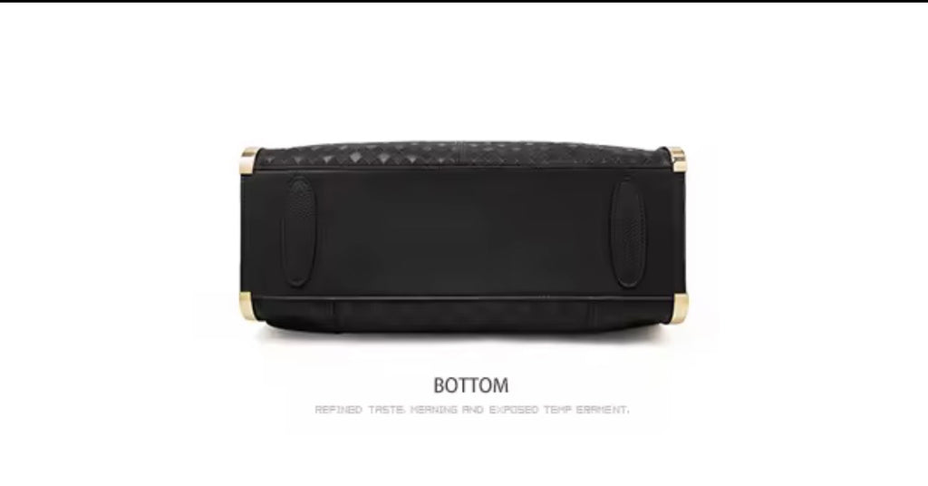 Black Leather Purse and Shoe Set | Gold Accent Boots or Heels, Genuine Leather, Cowhide