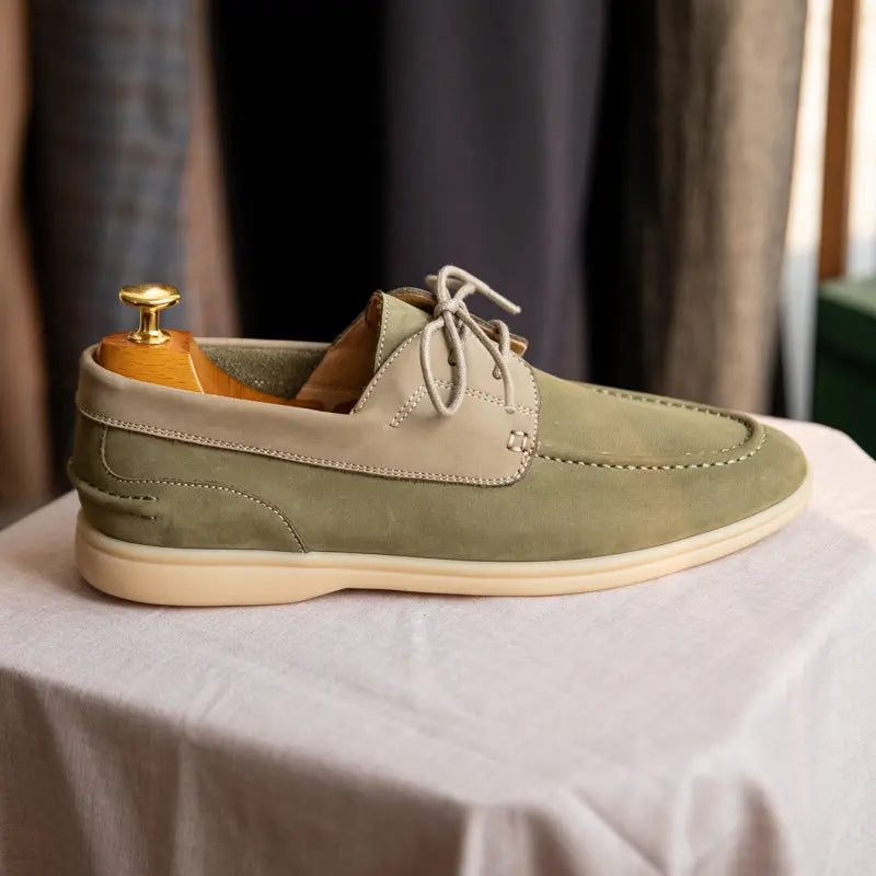 Lace-up Vintage High Mercerized Suede Sailing Shoes Dropshipman