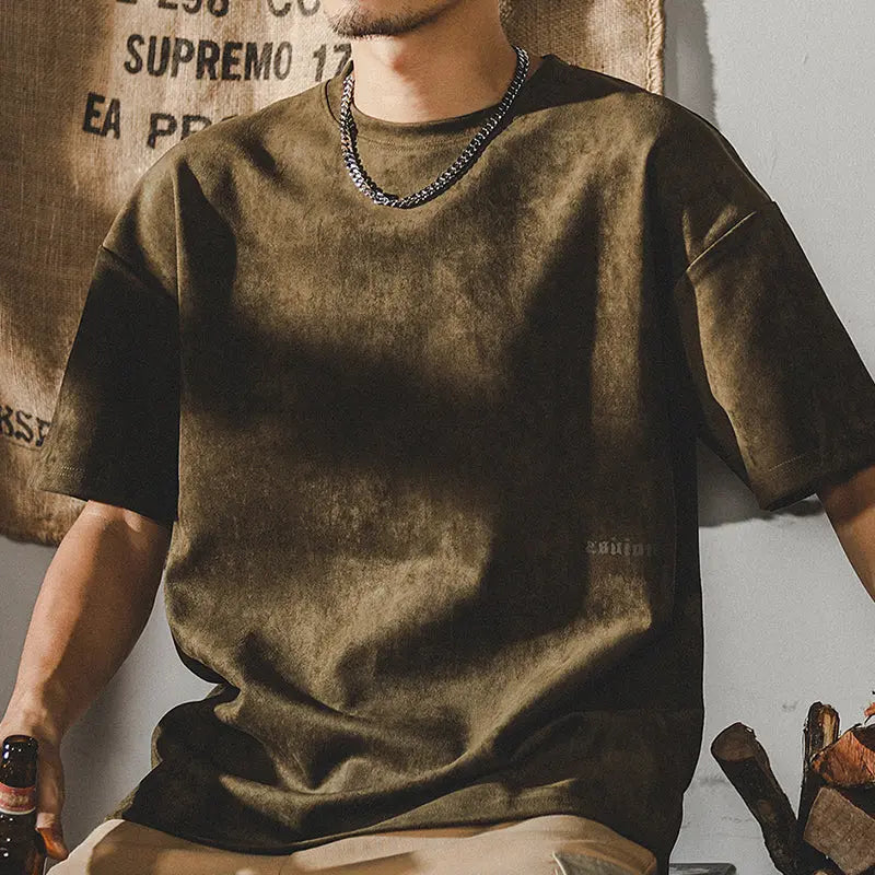 Retro Washed T-shirt Heavy Short-sleeved Shirt Men Dropshipman