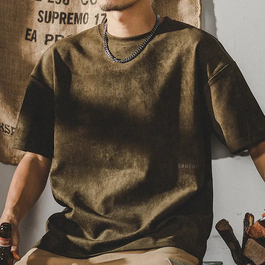 Retro Washed T-shirt Heavy Short-sleeved Shirt Men Dropshipman