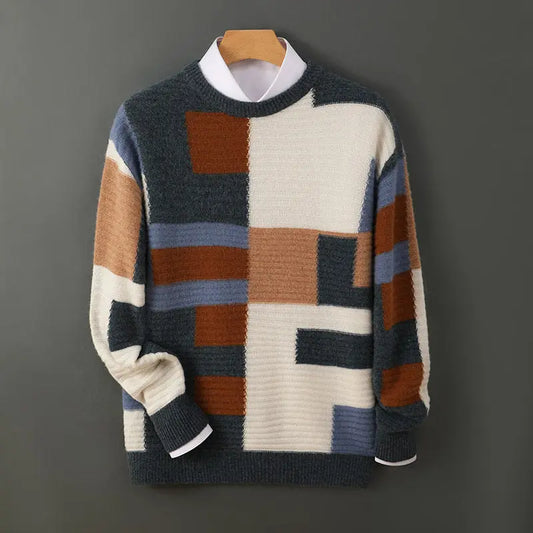 Cashmere Sweater Men's Loose Round Neck Multicolor Cjdropshipping