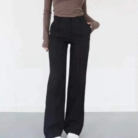 Women's Casual Design Stitching Straight Slim-fit Pants Cjdropshipping