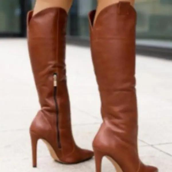 Suede Side Zipper Mid-calf Fashion Women's Boots Cjdropshipping