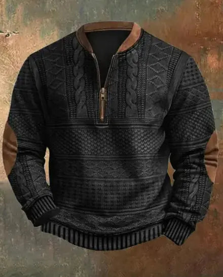 Men's Digital Print Half-Zip Sweater JNi3 shop