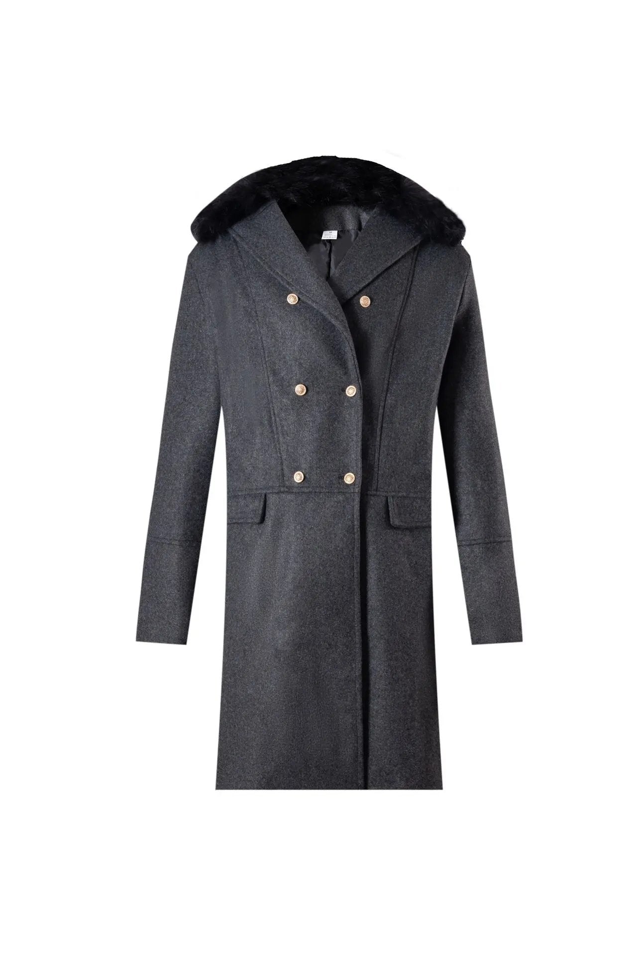 Casual Woolen Men's Coat Fur Collar null