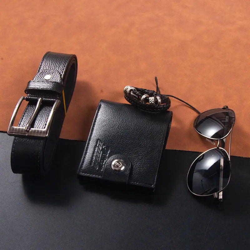 Men's Gift Set Wallet Belt Bracelet Sunglasses Cjdropshipping