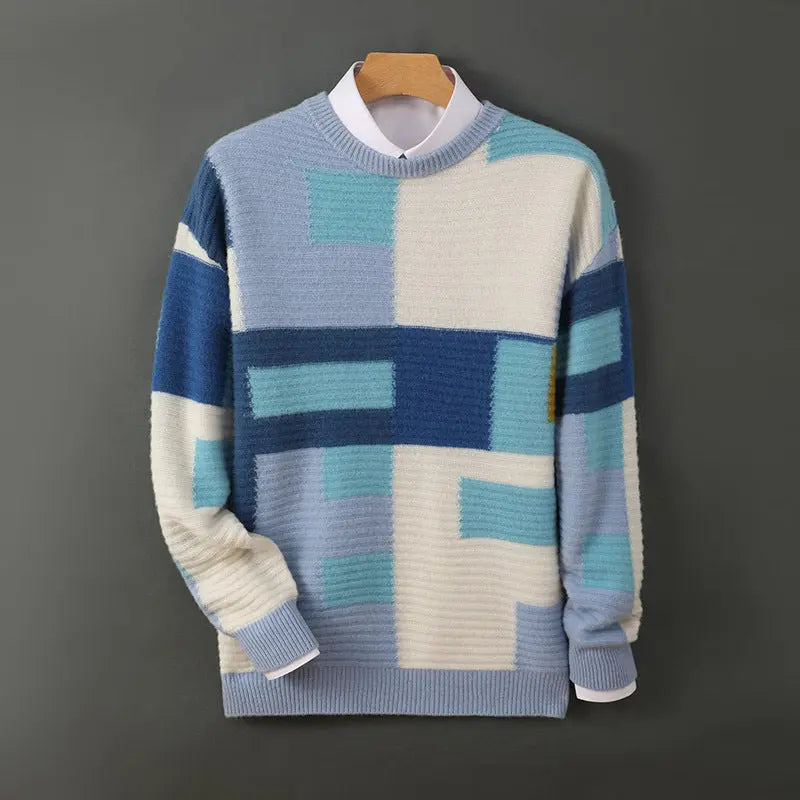 Cashmere Sweater Men's Loose Round Neck Multicolor Cjdropshipping