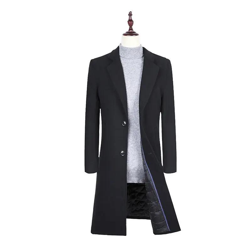 Plain wool trench coat null