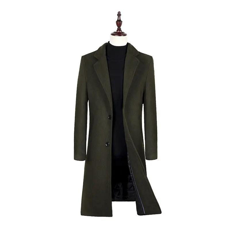 Plain wool trench coat null