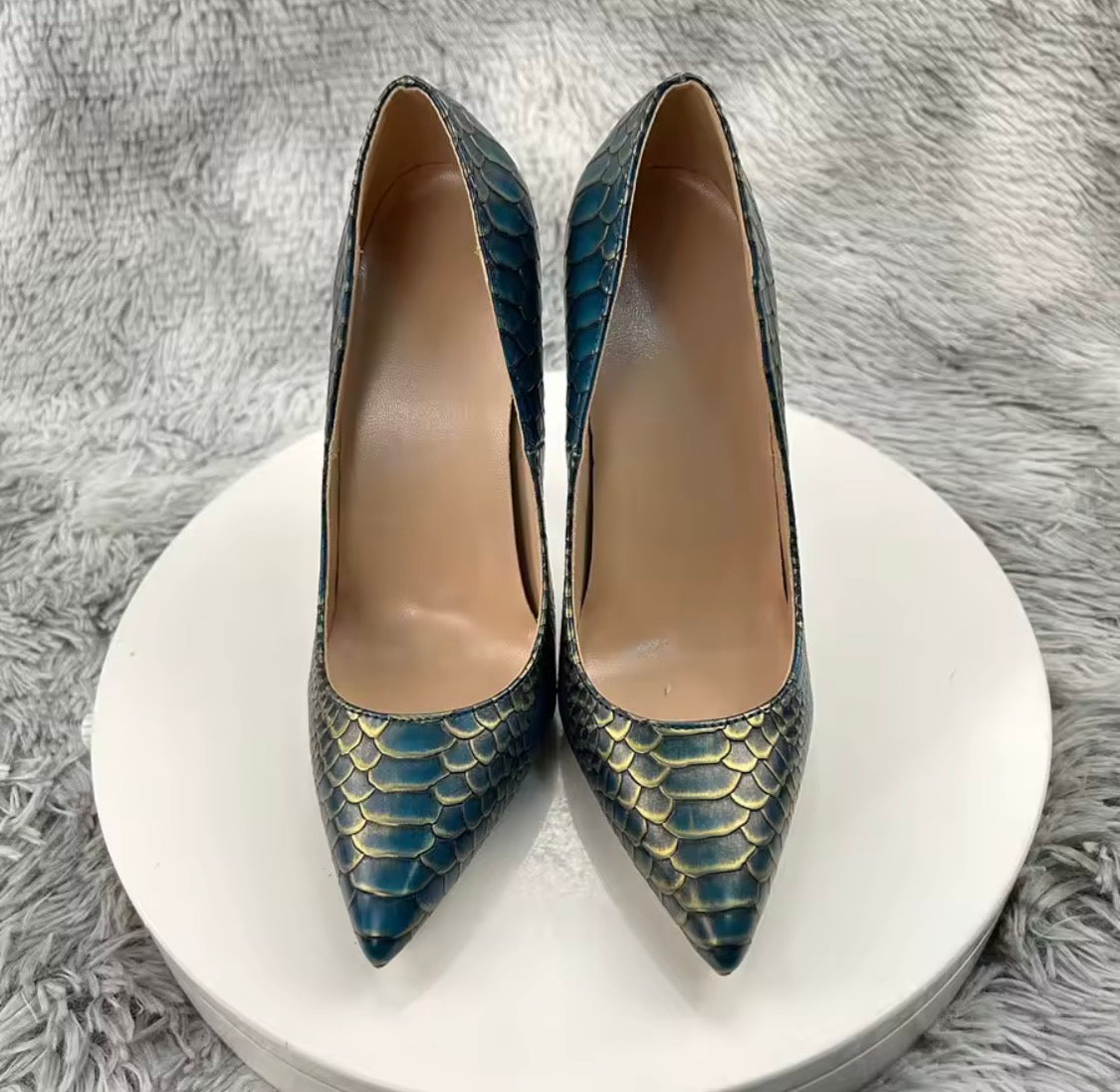 Luxury Snake Print Stiletto Pumps | Designer-Inspired Pointed Toe High Heels