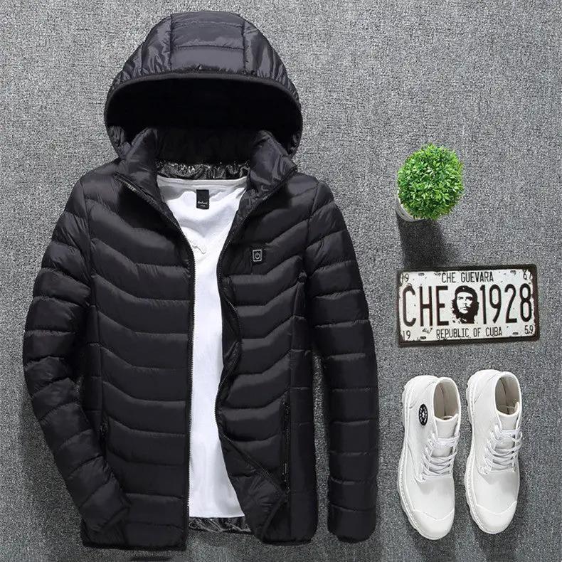 New Heated Jacket Coat USB Electric Jacket Cotton Coat Heater Thermal Clothing Heating Vest Men's Clothes Winter Cjdropshipping