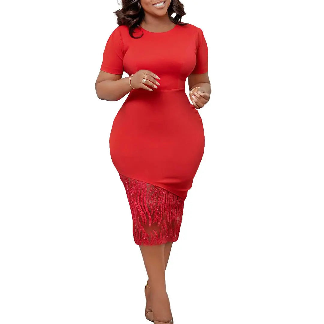 Plus Size Women's Temperament Ol Dress Cjdropshipping