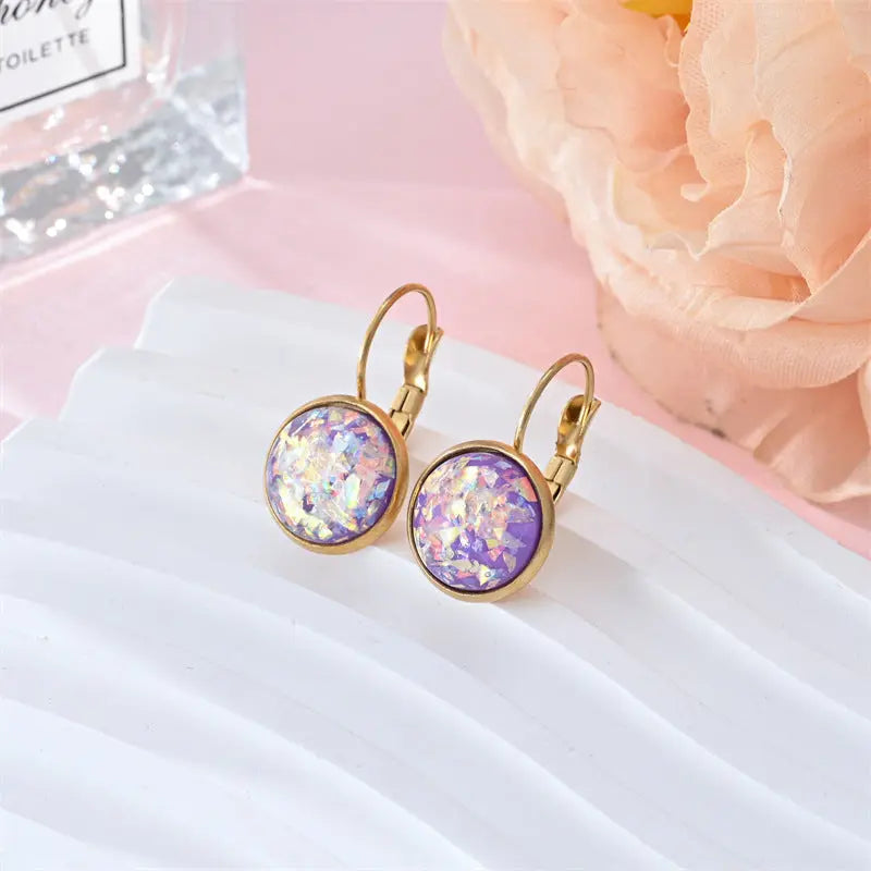 New Sequin Rhinestone Earrings Fashion Stainless Steel Jewelry For Women Cjdropshipping