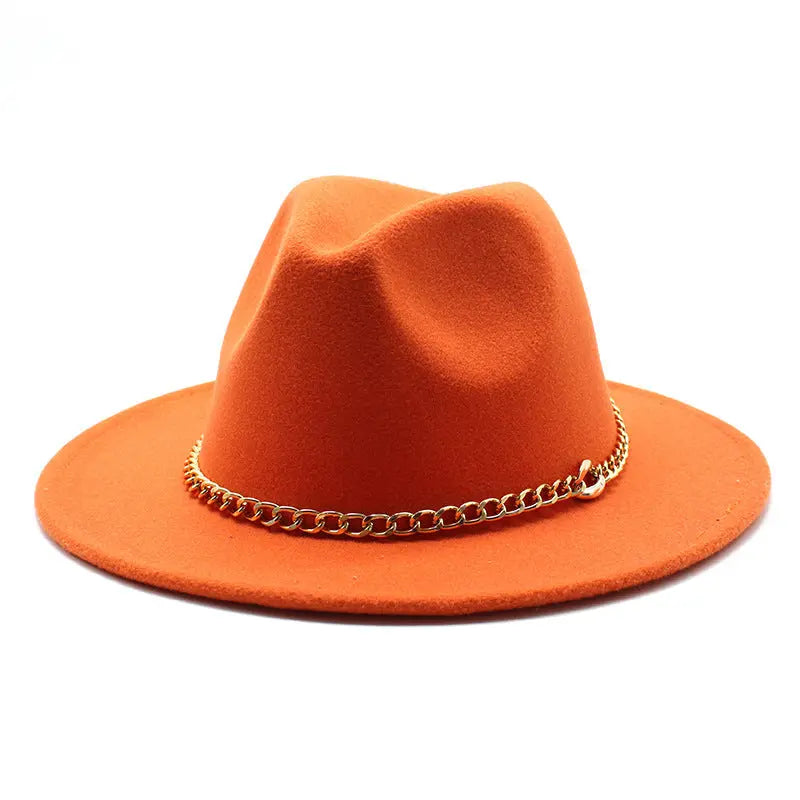 Broad-brimmed Hat Fashion Flat Brim Top Hat Men Women Cjdropshipping