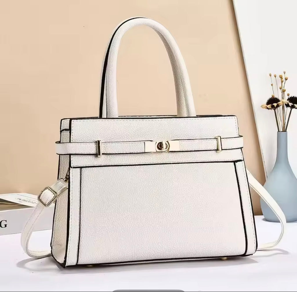 Women’s Luxury Structured Satchel Bag – Designer-Inspired PU Leather Tote with Top Handle & Adjustable Crossbody Strap, Work & Travel Handbag