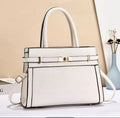 Women’s Luxury Structured Satchel Bag – Designer-Inspired PU Leather Tote with Top Handle & Adjustable Crossbody Strap, Work & Travel Handbag