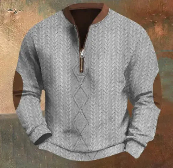 Men's Digital Print Half-Zip Sweater JNi3 shop