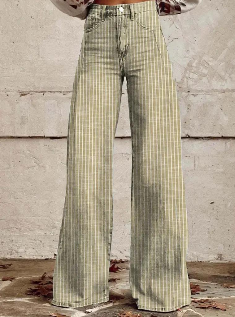 Women's Casual Pants Thin Imitation Jeans Wide Leg Cjdropshipping