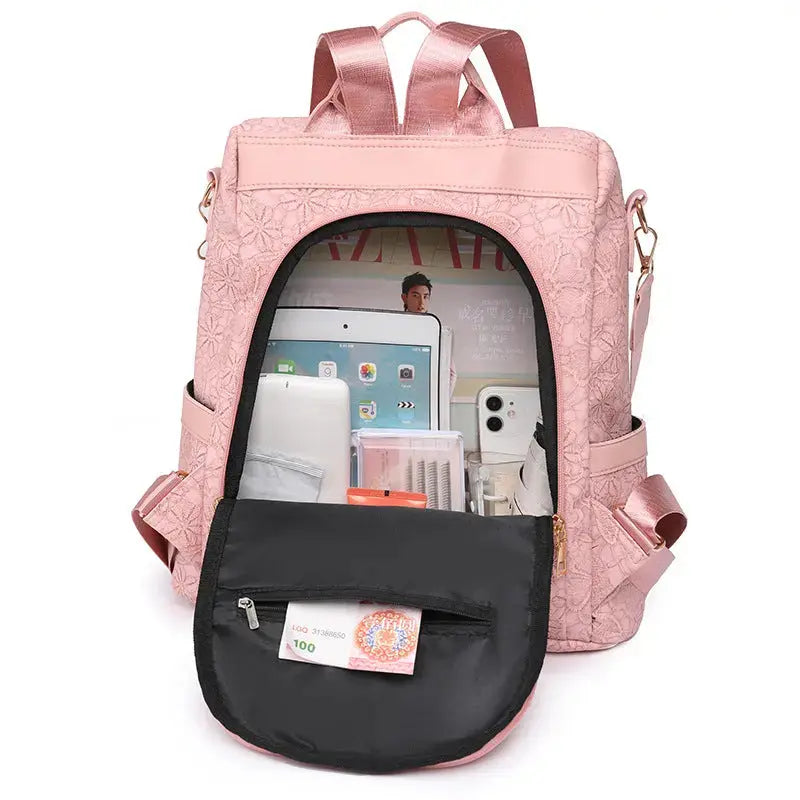 Women's Casual Backpack With Soft Texture Dropshipman