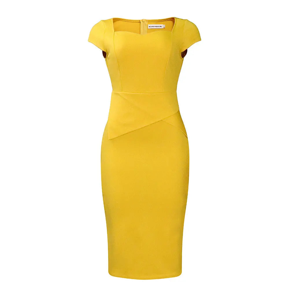 Solid Color Sheath Work Dress Cjdropshipping