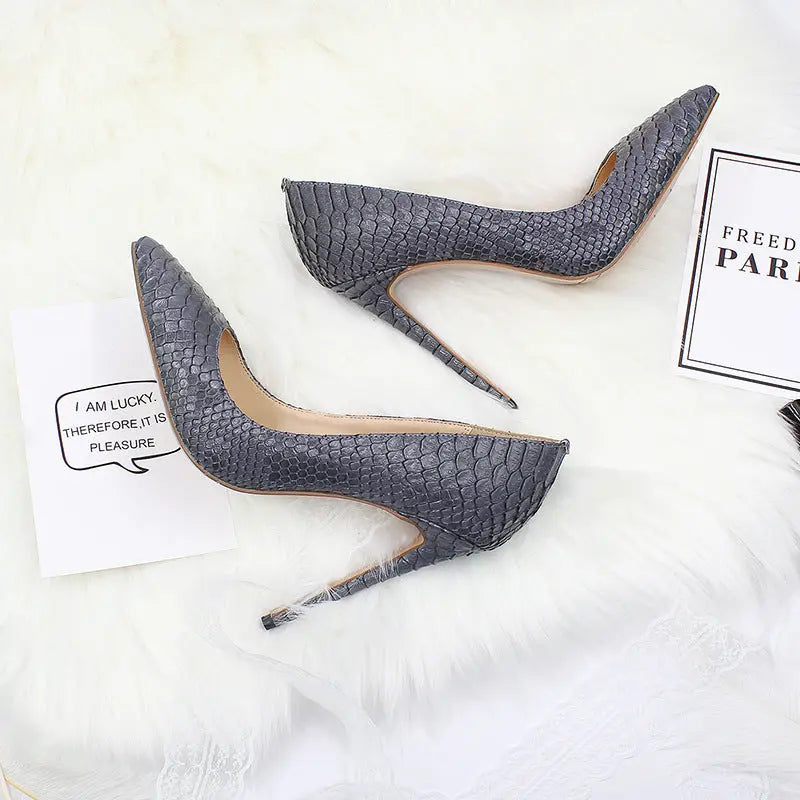 Pointed snake high heels Cjdropshipping