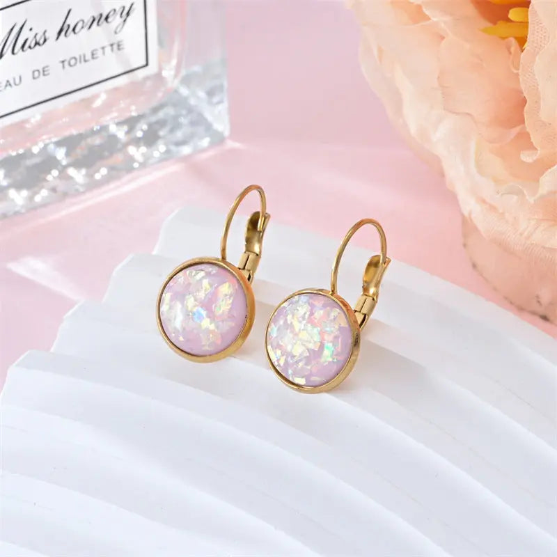 New Sequin Rhinestone Earrings Fashion Stainless Steel Jewelry For Women Cjdropshipping