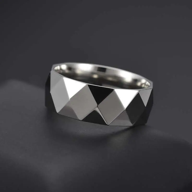 Titanium Steel Diamond Face Ring JNi3 shop
