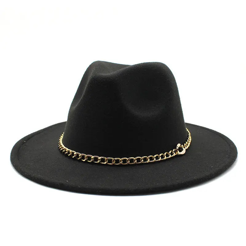 Broad-brimmed Hat Fashion Flat Brim Top Hat Men Women Cjdropshipping