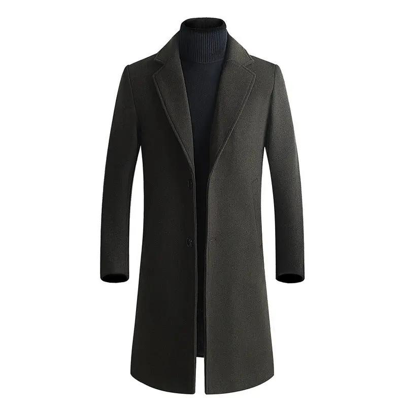 Plain wool trench coat null