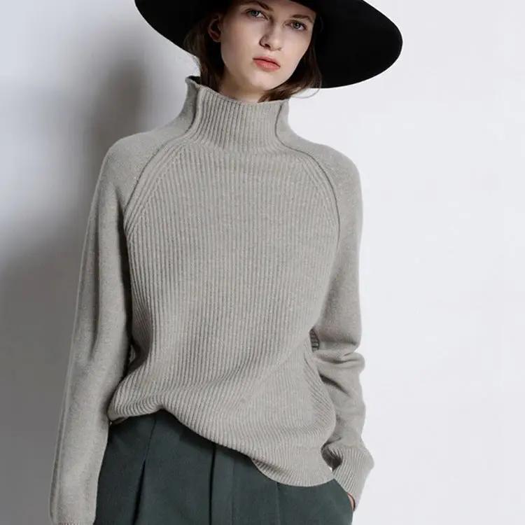 Women's high neck cashmere sweater Cjdropshipping