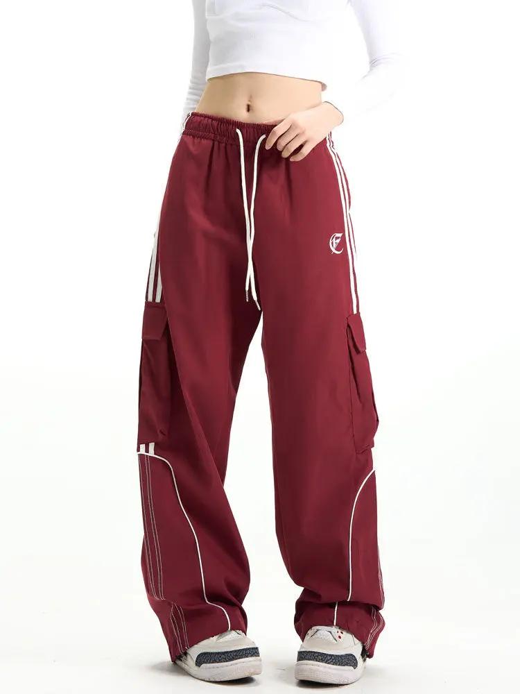 American Style Fried Street Red Overalls Men And Women Cjdropshipping