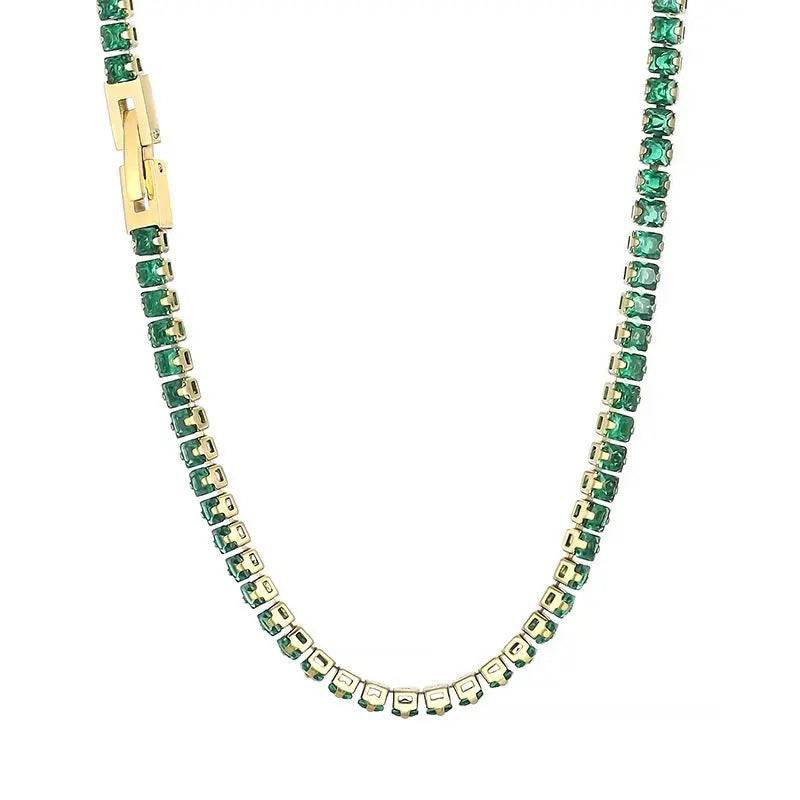 Women's Retro Color Zircon Necklace Cjdropshipping