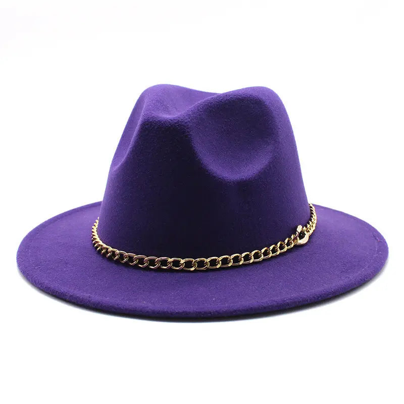 Broad-brimmed Hat Fashion Flat Brim Top Hat Men Women Cjdropshipping