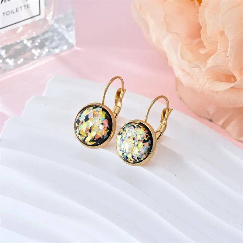 New Sequin Rhinestone Earrings Fashion Stainless Steel Jewelry For Women Cjdropshipping