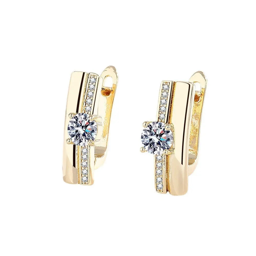 Zircon Geometric Exaggerated Big Hoop Earrings JNi3 shop