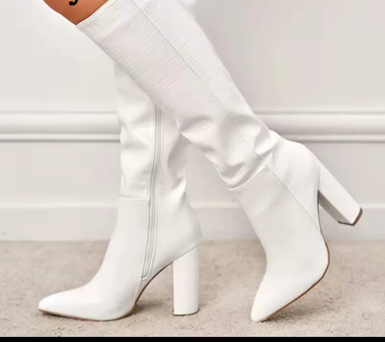 Ultimate Red Luxe Night Out Ensemble - Off-Shoulder Knit Dress, Knee-High Crocodile Boots, Statement Necklace & Clutch