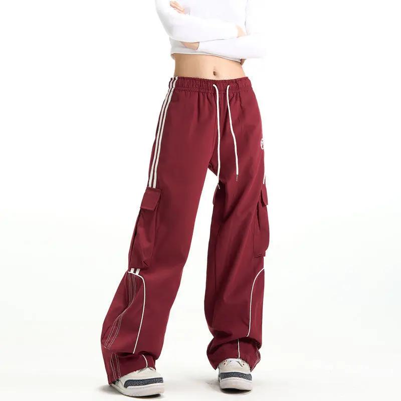 American Style Fried Street Red Overalls Men And Women Cjdropshipping