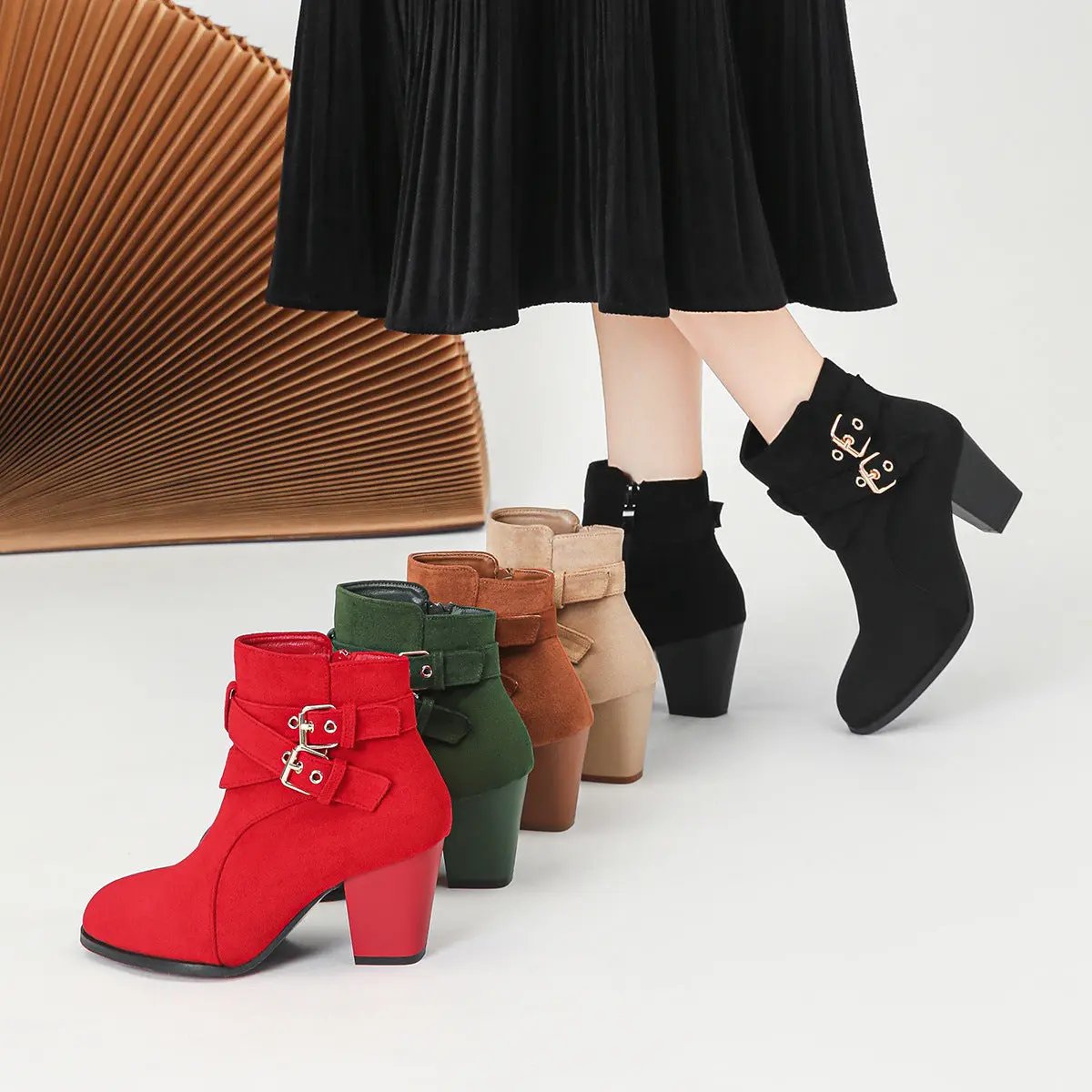 Women's Ankle Boots New Fashion Ankle Boots Comfortable Suede Cjdropshipping